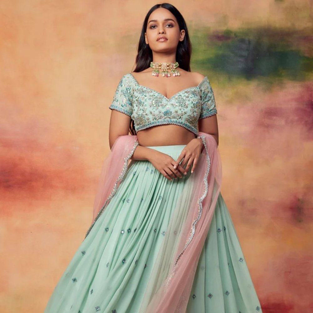 Mint Lehenga from Lashkaraa